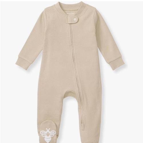 Burt's Bees Baby Boys Sleep and Play PJs, 100% Organic Cotton One-Piece Zip Front Romper Jumpsuit Pajamas