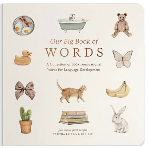 Our Big Book of First Words: A Collection of 100+ Foundational Words for Language Development (Tabitha Paige Children's Book Series)