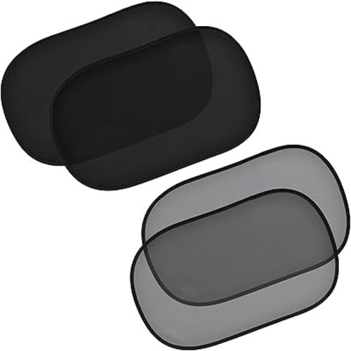 EcoNour Car Window Shades for Baby (4 Pack) | Safeguard Seat from Sun & Heat | Sun Shade Side Windows for Kids | Automotive Sun Protection from UV | Child Safety Accessories | Medium - 20"x12"