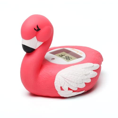 Upgrade Baby Bath Thermometer Baby Safety Baby Thermometer for Infants Bath Temp Thermometer for Baby ℃/℉ Flamingo