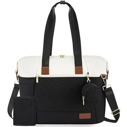 LOVEVOOK Diaper Bag Tote, Large Baby Diaper Bag Waterproof Travel Diaper Tote with Changing Pad