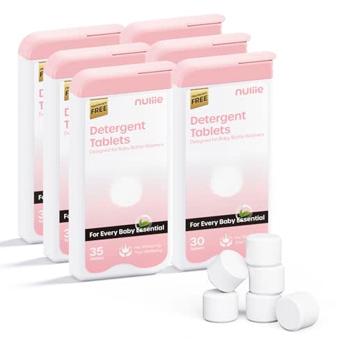 Nuliie 200PCS Detergent Tablets for Momcozy, Baby Brezza, GROWNSY Washer | High-Efficiency Removes Milk Residue & Odor, Gentle Formula Safe for Baby Bottle Washer
