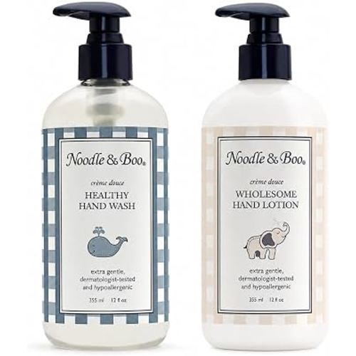 Noodle & Boo Hand Care Essentials, Hand Wash + Lotion, 2-Piece Set, 12 Oz