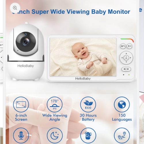 HelloBaby 6'' Video Baby Monitor