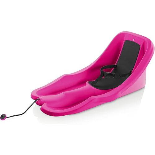 Gizmo Riders Baby Rider, Toddler Sled - 3-Point Harness, Anti-Slip Seat, Retractable Tow Strap, Durable Plastic, Ideal for 6 Months to 3 Years, Supports Up to 55 lbs, Winter Fun for Little Ones