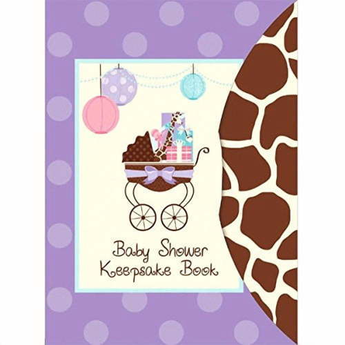 Amscan Modern Mommy Baby Shower Memory Book, Purple