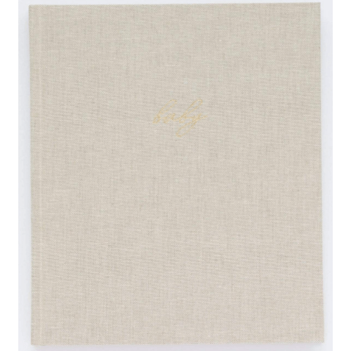 Linen Baby Book - Oat