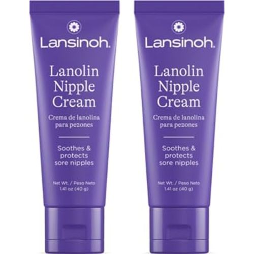 Lansinoh Nipple Cream 1.41 Ounces (2 Pack) | Safe for Breastfeeding Baby, 100% Natural Nipple Butter, Breastfeeding Essentials, Postpartum Moms