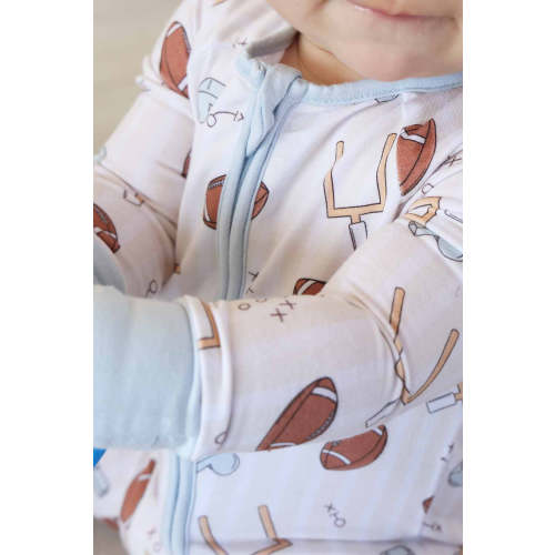 Tiny Touchdowns Convertible Zip Romper | Neutral