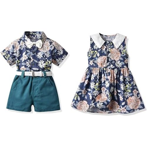 Baby Boys Girls Brother and Sister Matching Outfits Clothes