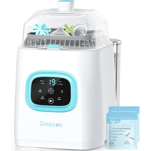 Bottle Washer Pro, All-in-One Baby Bottle Washer and Sterilizer & Dryer with 60 Detergent Tablets, Cleaning Machine for Bottles, Pump Parts & Baby Essentials, Deep Cleaning, Replaces Hand Washing