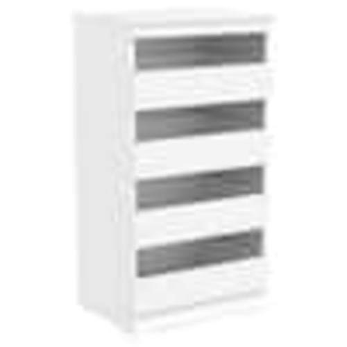 ClosetMaid 21.39 in. W White Modular Storage Stackable Unit with 4-Drawers Wood Closet System 456100