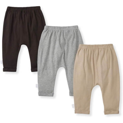 Burt's Bees Baby Unisex Knit Jogger Pants, 3-Pack Baby Sweatpants, 100% Organic Cotton Infant Bottoms
