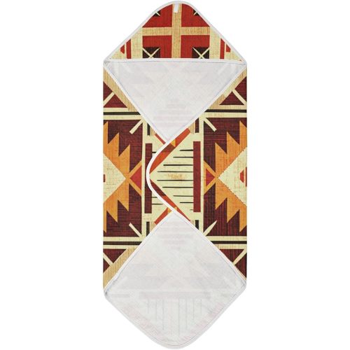 Native American Style Baby Towel Ultra Soft Hooded Towels for Babies - Ultra Absorbent Cotton Bath Towels 30x30 Inch