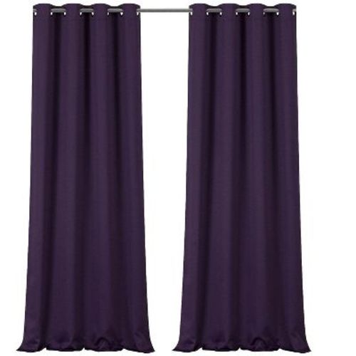 GoodGram 2 Pack: Hotel Thermal Grommet 100% Blackout Curtains - 52 in. W x 84 in. L, Monterey Purple