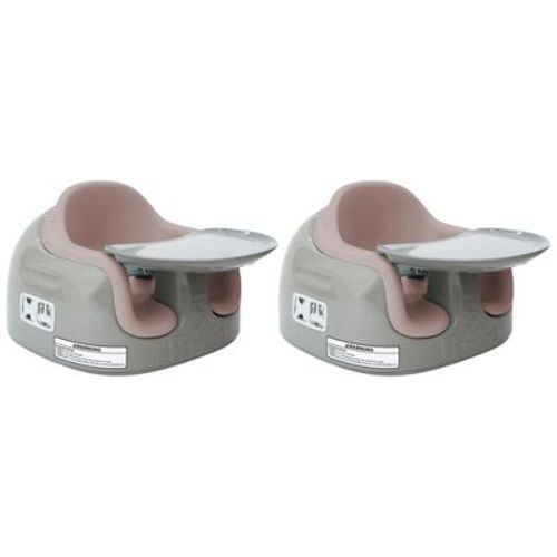 Bumbo Toddler 3-in-1 Booster High Chair and Tray, Breige/Sonoran Rose, 2 Pack