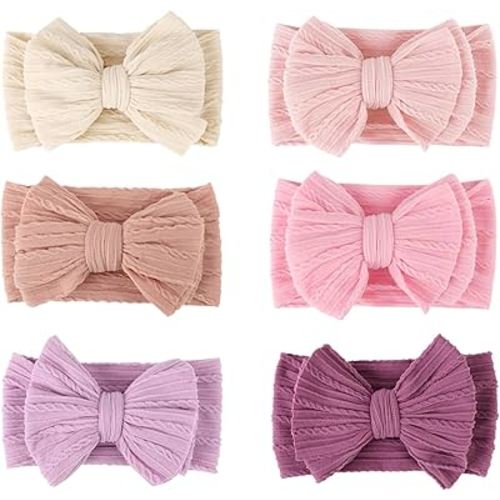 Baby Bows Headbands Nylon Baby Girl Headbands Soft Handmade Hairbands Toddler Hair Accessories for Girls Baby Newborn Infant Kids