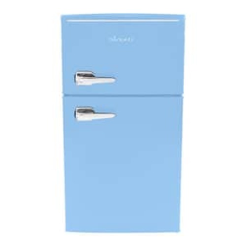 18 in. 3.0 cu. ft. Retro Mini Refrigerator in Robin Egg Blue with and Freezer