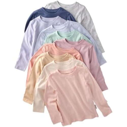 Butterblu Baby London 10-Pack Long Sleeve T-Shirts 100% Organic for Boys & Girls