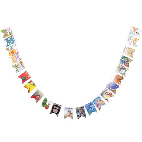Vintage Book Page Garland – Literary Nursery, Library Party Banner