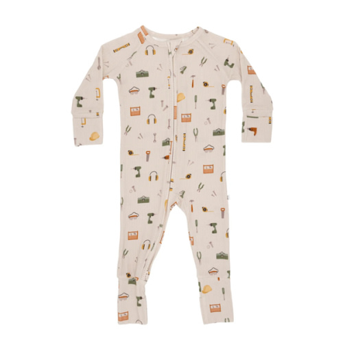 Tool Time Small Ribbed Zip Romper