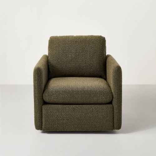 Boucle Upholstered Swivel Arm Chair - Hearth & Hand™ with Magnolia