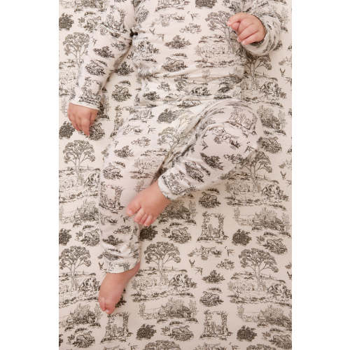 Charcoal Toile Baby Sleep Set
