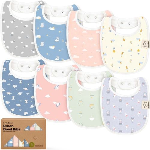 KeaBabies 8pk Organic Baby Bibs (Dreamers)