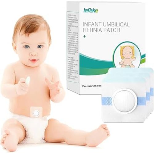 Baby Belly Navel Patches, Cotton Pads for Baby Belly Button Hernia, Infant Essentials Must Haves (7 Pieces)