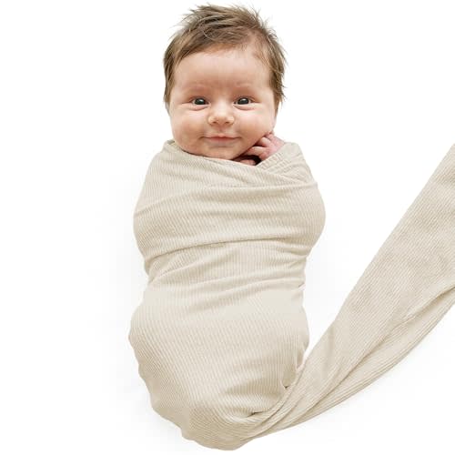Caden Lane Baby Swaddle & Receiving Blanket, Soft, Breathable & Temperature-Regulating Bamboo Viscose Fabric for Swaddling Newborns, Gender Neutral Infant Blanket for Boys & Girls