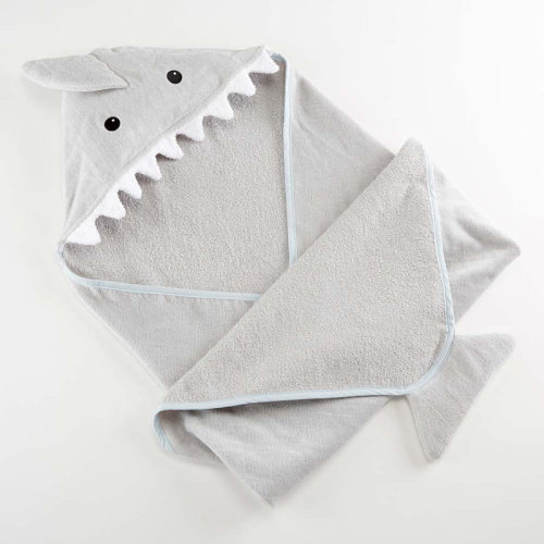 Baby Aspen Gray Shark Hooded Bath Towel & Reviews | Wayfair