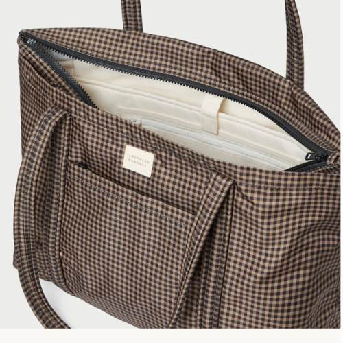 Mira Brown/Black Check Everyday Tote | Totes | Handbags