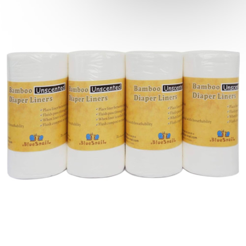 Rayon Unscent Diaper Liners- Fragance Free and Chlorine Free(4PK) 400 Count by BlueSnail（White）