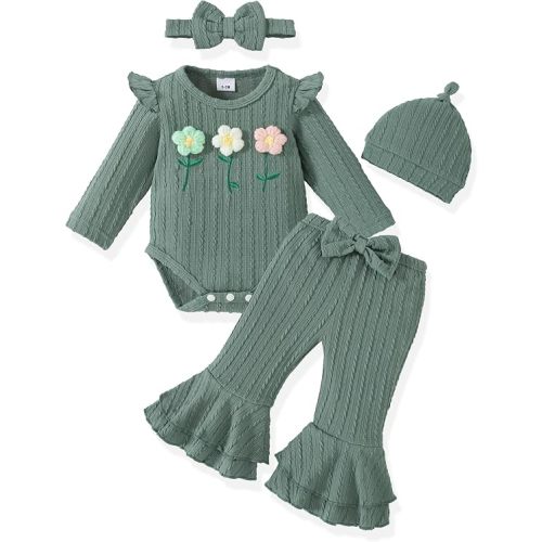 Vibebox Baby Girl Clothes Fall Winter Coming Home Outfits Preemie-12 Months | Vibebox Baby Girl Clothes Fall Winter Coming Home Outfits Preemie-12 Months