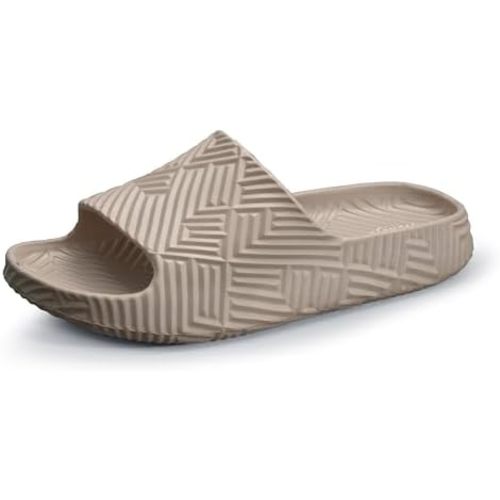 Weweya Slides for Women and Men - Bathroom Shower Shoes - Non Slip House Slippers - Lightweight Beach Sandals