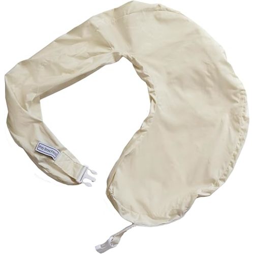 My Brest Friend Organic Cotton Deluxe Nursing Pillow Cover - Slipcovers For Baby - Adjustable Fit, Easy Care, Durable - Original Nursing Pillow Not Included, Organic Cream
