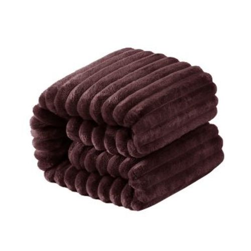 Flannel Fuzzy Toddler Blanket, Fluffy Warm and Lightweight Baby Plush Blanket, 30x40 Inches, Brown - NTBAY