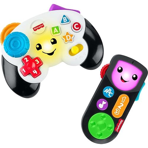 Fisher-Price Baby & Toddler Toys Laugh & Learn Play & Stream Tech Set, Pretend Video Game & Remote Control for Infants Ages 6+ Months
