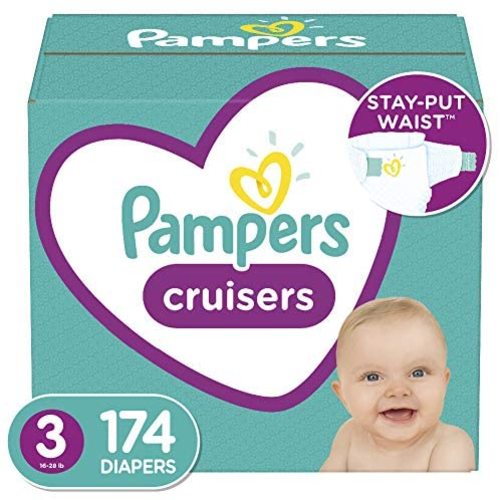Diapers Size 3, 174 Count - Pampers Cruisers Disposable Baby Diapers, (Packaging May Vary)