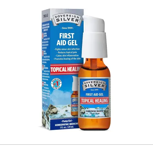 Sovereign Silver First Aid Gel – Topical Healing Homeopathic Medicine, 1 oz.