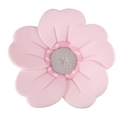 PandaEar Baby Bath Flower for Sink – Romantic Cherry Blossom Plush Mat – Soft Newborn Insert & Infant Bathtub Cushion – Non-Slip Quick-Dry Support – Shower Gift for Girls (Pink)