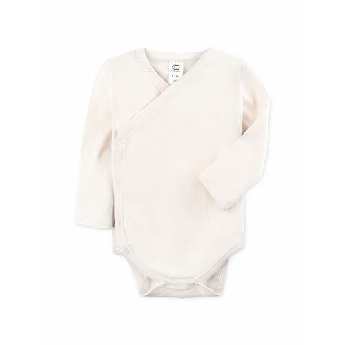 Colored Organics Baby Organic Cotton Kimono Bodysuit - Long Sleeve Infant Side Snap One Piece - Boys and Girls Clothing