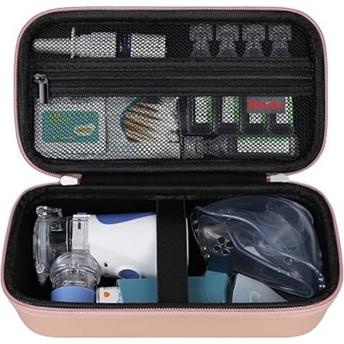 Elonbo Carrying Case for Portable Handheld Inhaler Nebulizer Machine, Gold