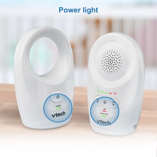 VTech Enhanced Range Digital Audio Baby Monitor with 1 Parent Unit, DM1111, White