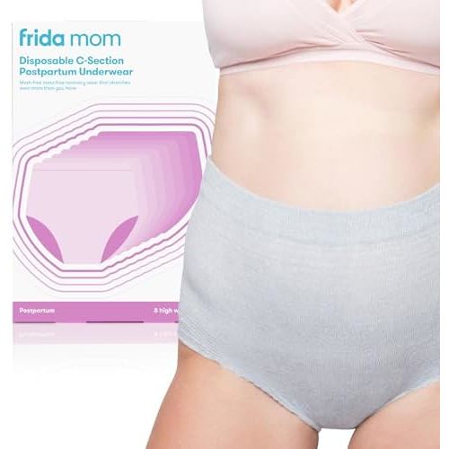 Frida Mom Postpartum Underwear for C-Section Recovery, Disposable High Waist with Stretch Support