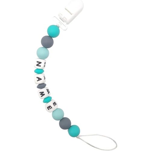 Personalized Name Pacifier Clip Pacifier Holder for Girls Boys (Green)