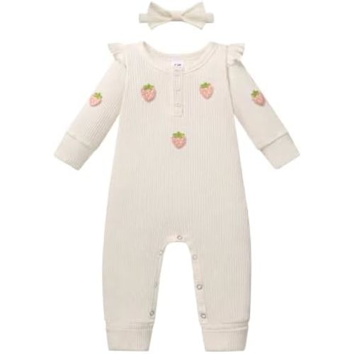 Vibebox Newborn Baby Girl Clothes One-Piece Cute Outfits Preemie-12 Months