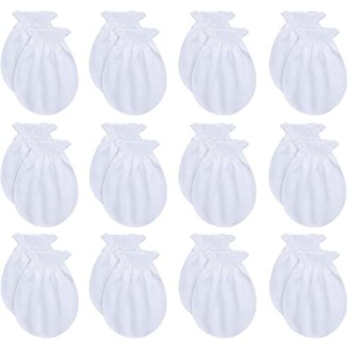 RATIVE No Scratch Mittens and Caps 100% Cotton for Newborn Baby 0-6 Months Boys Girls