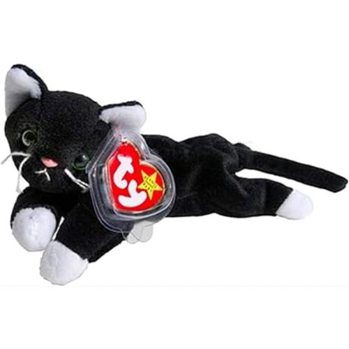 Ty Beanie Babies Zip The Black Cat with White Paws