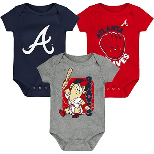 Outerstuff MLB Newborn & Infants 0-24 Months Change Up 3 Piece Onesie Creeper Romper Set